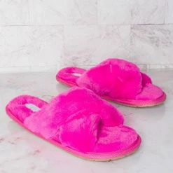 Liliana New Dearly1 Fluffy Faux Fur Slipper, Men Women Fuzzy Slides