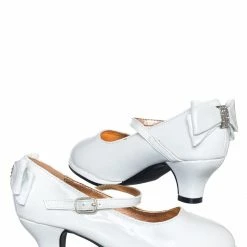 Little Angel Tasha922 Kids Block Heel Mary Jane Pump - Girl Wedding Dress Shoes