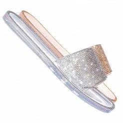 Top Moda Arden1K Childrens Rhinestone Jelly Slides - Girl Kids Bling Slipper Flat Sandal New