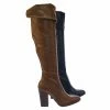 Bamboo Showcase01 Faux Fur Lined Over Knee OTK Thgih High Foldable Block Heel Boot New