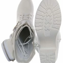 Forever Link Pacific34K Children's Block Heel Utility Combat Boot New