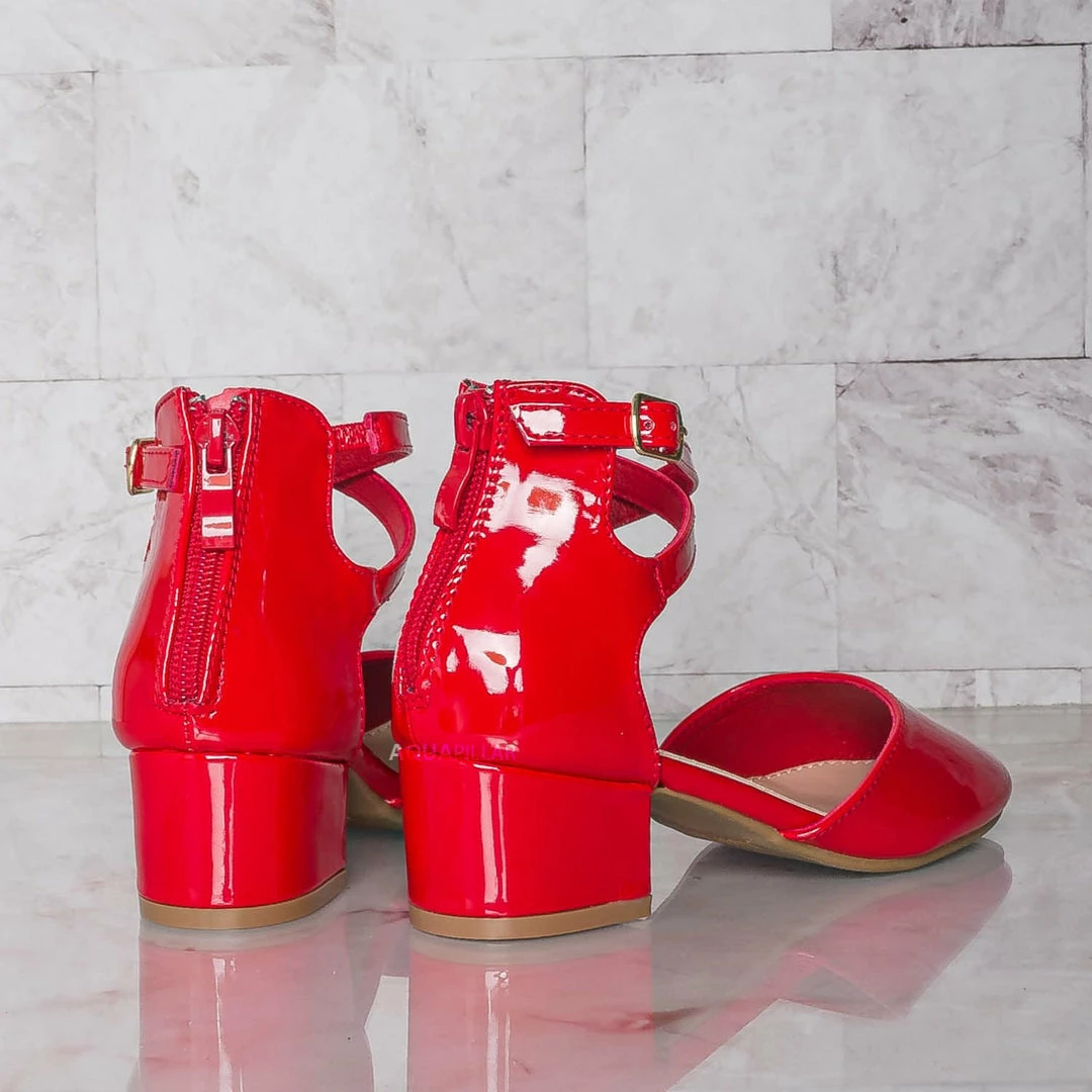 Lucky Top Gallery76K Girls Dress High Heel DOrsay Pump, Kids Size Strappy Formal Shoes New