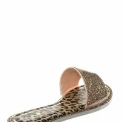Bamboo Share01 Jelly Rhinestone Crystal Slipper - Animal Print Clear Lucite Sandal New
