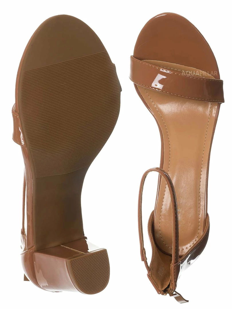 Top Moda Hannah1 Chunky Heel Two Piece Sandal - Women Evening Open Toe Dress Shoes New