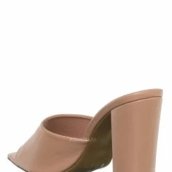 Top Moda Pita5 Block Heel Slip On Mule - Women Slide In Slipper Shoes