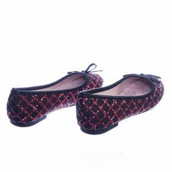 Forever Link New Karra46 Children Girls Fancy Round Toe Ballet Flat W Criss Cross Glitter