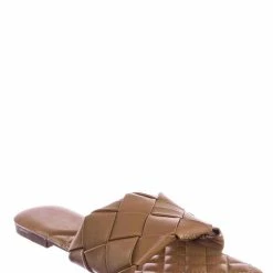 Forever Link Padded18 Wide Woven Slide Sandal - Womens Elongated Open Square Toe Slipper Mule New