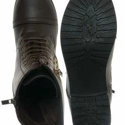 Forever Link New Mountain81 Grungy Lace Up Combat Boots - Men Womens Calf High Shoe