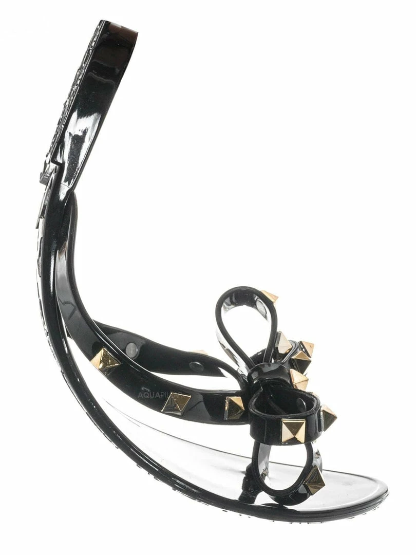 Bamboo New Studs01 Stud Jelly Slip On Slides - Beach Slipper W Metal Pyramid Stud