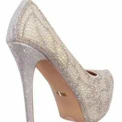 Blossom New Kinko Rhinestone Glitter Hidden Platform Pump - Women Heel