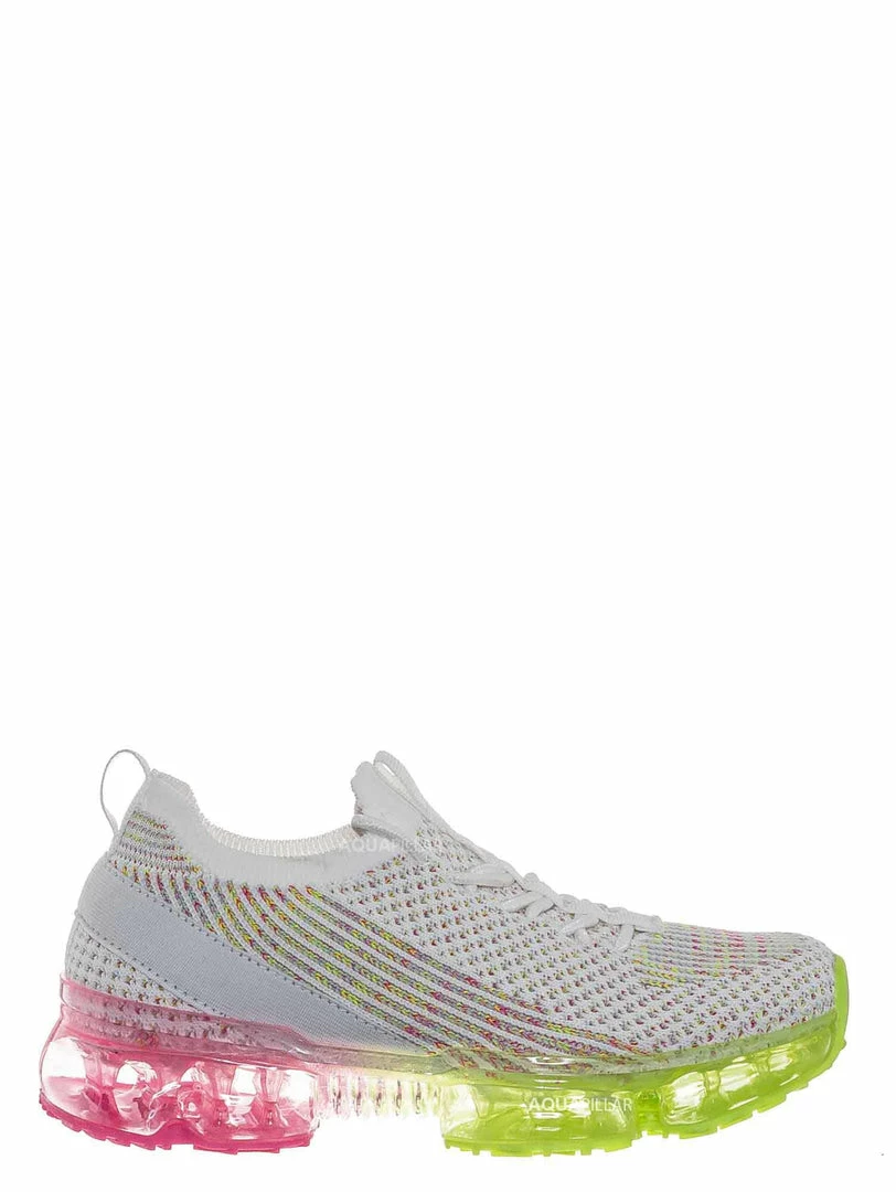 Forever Link New Flow20K Kids Multi Color Sneaker On Lucite Jelly Outsole