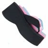 Wild Diva Heat01 EVA Foam Platform Wedge Thong Sandal, Women Summer Slipper