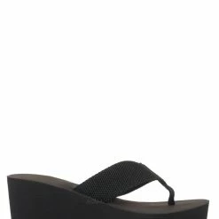 Wild Diva Heat01 EVA Foam Platform Wedge Thong Sandal, Women Summer Slipper