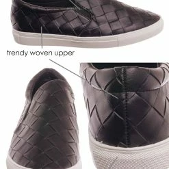 La Shailah Design33 Woven Platform Slip On Sneaker - Women Slide In Athletic Loafer New