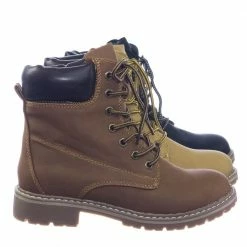 Forever Link New Broadway3 Military Fashion Combat Boots - Lace Up Threaded Lug Sole Ankle Bootie