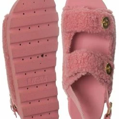 Liliana Montana3 Plush Faux Fur Slingback Molded Footbed Slipper New
