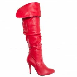 Forever Link Focus33 High Heel Wrinkled Slouchy Dress Boots - Stretch Foldable Over Knee New