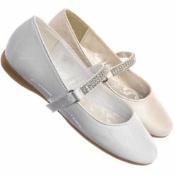 Little Angel Kelly767E Girls Mary Jane Rhinestone Flats - Kids Round Toe Ballerina Shoes New
