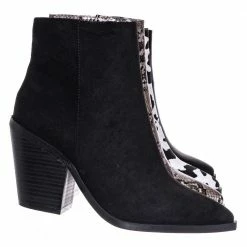 Bamboo Upstream03 Classic Block Heel Bootie New