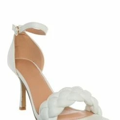 Forever Link Square66 Braided High Heel Stiletto Sandal - Women Ankle Strap Shoes