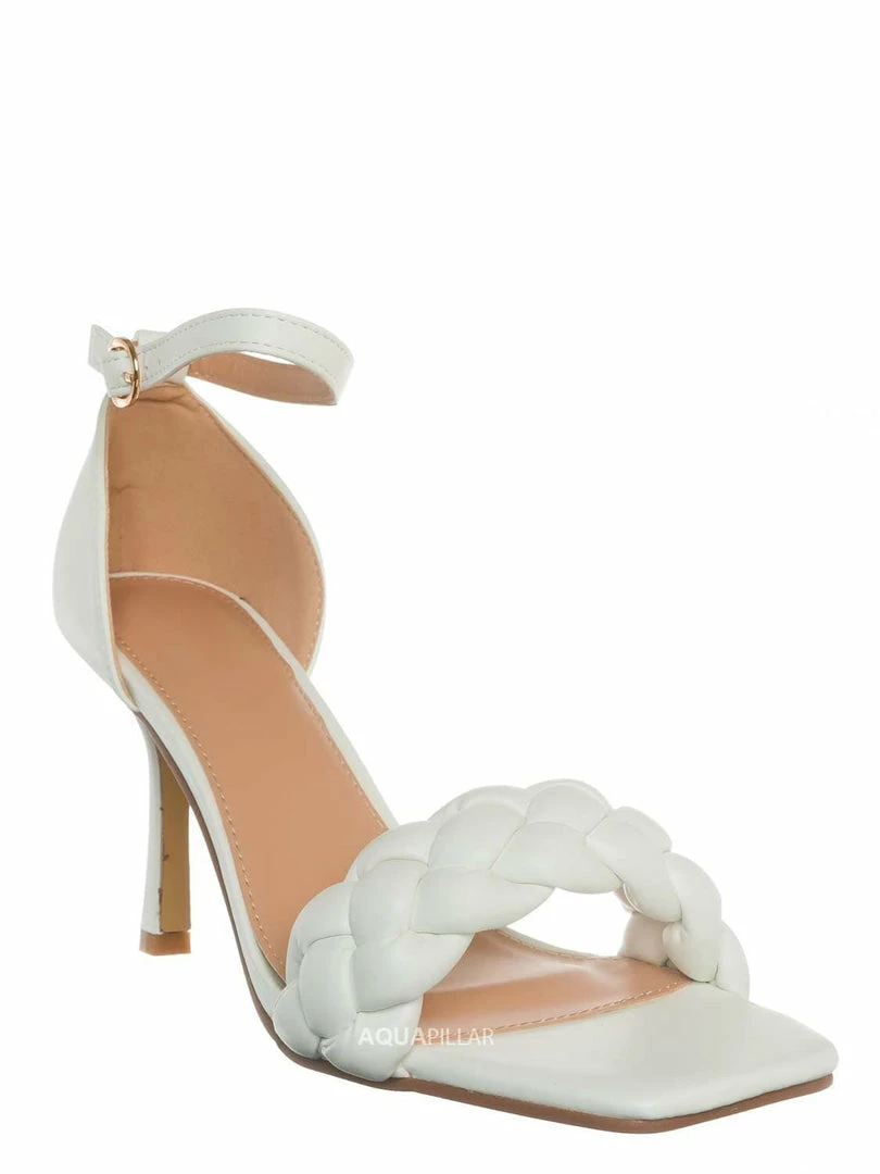 Forever Link Square66 Braided High Heel Stiletto Sandal - Women Ankle Strap Shoes