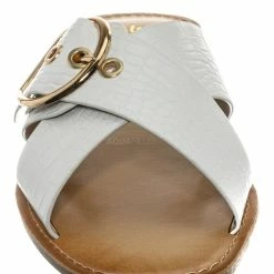 Soda Oregan Vintage Croco Slide In Slipper - Women Slipper Cross Strap Sandal New