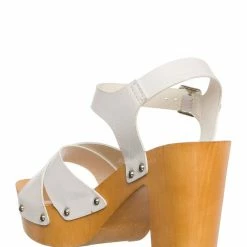 Wild Diva Kyrie31 Lightweight Wooden Clog Sandal, Women Sculpted Shoes New