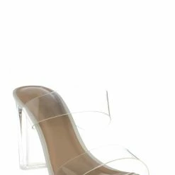 Bonnibel Shia5 Acrylic Vinyl Slipper - Women High Heel Mule New
