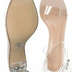 Bamboo Tuition Clear Acrylic Sandal - Women Lucite See Through Heel New