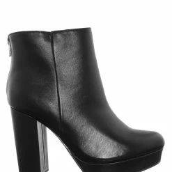 Delicious New Meeting Chunky Block Heel Platform Dress Bootie - Women Round Toe Dress Shoe
