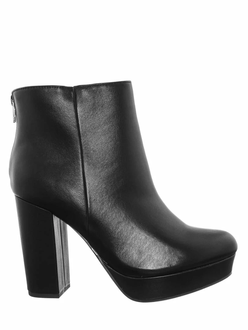 Delicious New Meeting Chunky Block Heel Platform Dress Bootie - Women Round Toe Dress Shoe