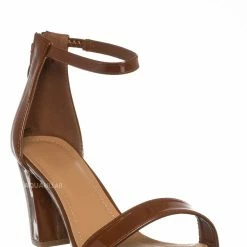 Top Moda Hannah1 Chunky Heel Two Piece Sandal - Women Evening Open Toe Dress Shoes New