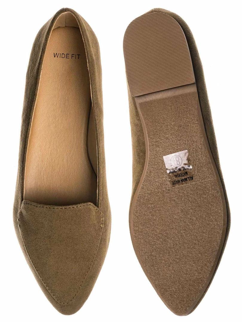 CityClassified Remy Wide Width Pointed Toe Flat Loafer - Women Men Dressy Slip On Shoes