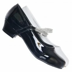Little Angel New Daisy759E Childrens Rhinestone Mary Jane Pump, Kids Girl Party Dress Shoes