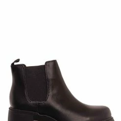 Soda Pioneer Lug Sole Elastic Chelsea Ankle Bootie