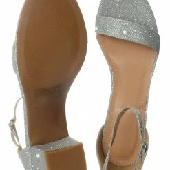 Top Moda Darcie1 Low Block Heel 2 Piece Sandal - Women Ankle Strap Sandal New