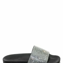 Forever Link Vision07 Rhinestone Jewel Slide - PVC Molded Footbed Flatform Sandal Slippers New