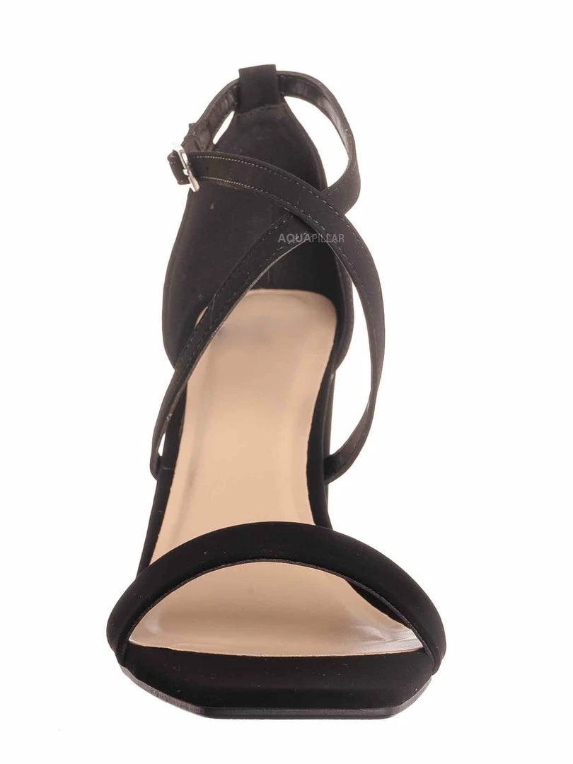 Delicious Flyaway Retro Block Heel Thin Strap Sandal - Women Dress Shoes New