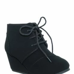 Soda RexIIS Girls Lace Up Wedge Bootie - Kids Shoes