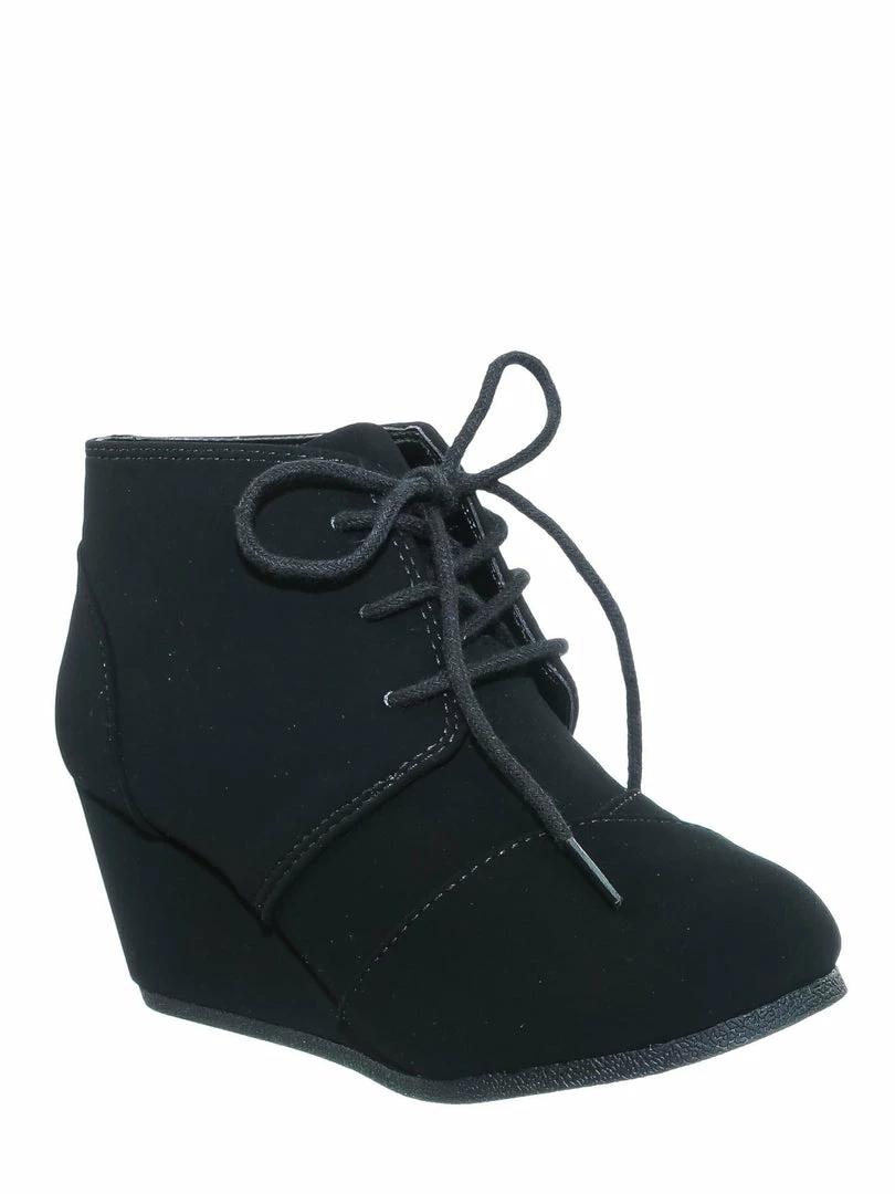 Soda RexIIS Girls Lace Up Wedge Bootie - Kids Shoes