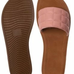 Soda Kane Comfortable Foam Padded Quilted Slide Sandal New