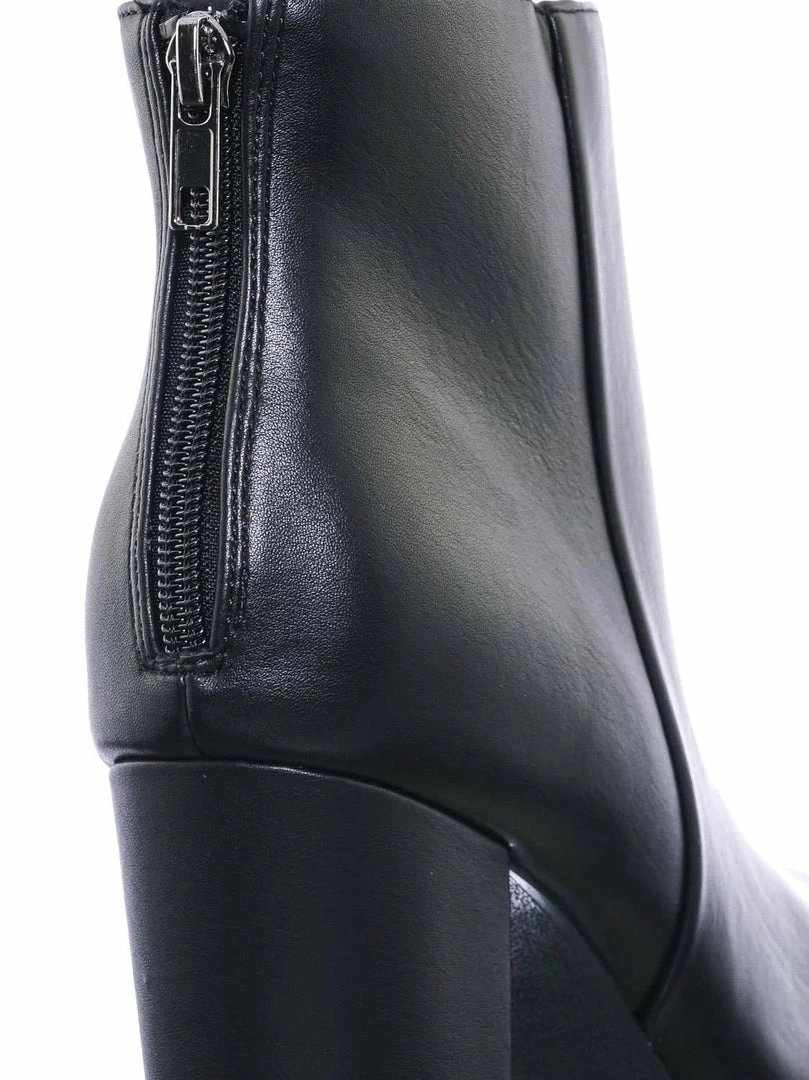 Delicious New Meeting Chunky Block Heel Platform Dress Bootie - Women Round Toe Dress Shoe