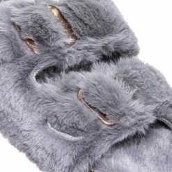 Bamboo New Defeat63 Faux Fur Molded Footbed Slipper - Furry Slide In Cork Slide Sandal