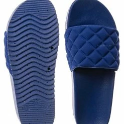 Forever Link Donut19 Molded Footbed Quilted Flatform - Women Platform Flat Slide In Slipper New