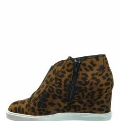 Soda Vesper Hidden Wedge Heel Sneakers - Women Sporty Elastic Shootie