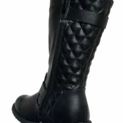 Forever Link Mango21K Childrens Knee High Quilted Riding Boot - Kids Equestrian Shoe