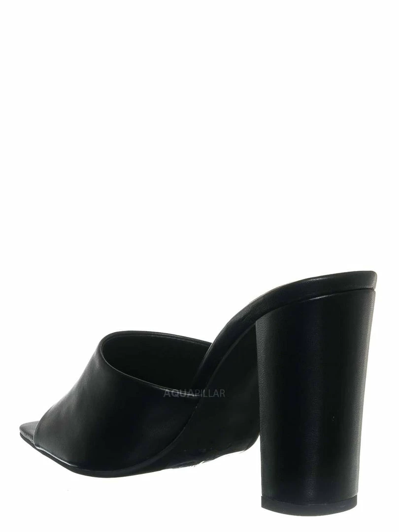 Top Moda Pita5 Block Heel Slip On Mule - Women Slide In Slipper Shoes