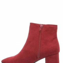 Bamboo Rapid01 Pointed Toe Block Heel Dress Bootie - Women Chunky Heel Ankle Boots
