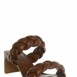 Soda Alto Block Heel Woven Slipper - Women Braided Sandal