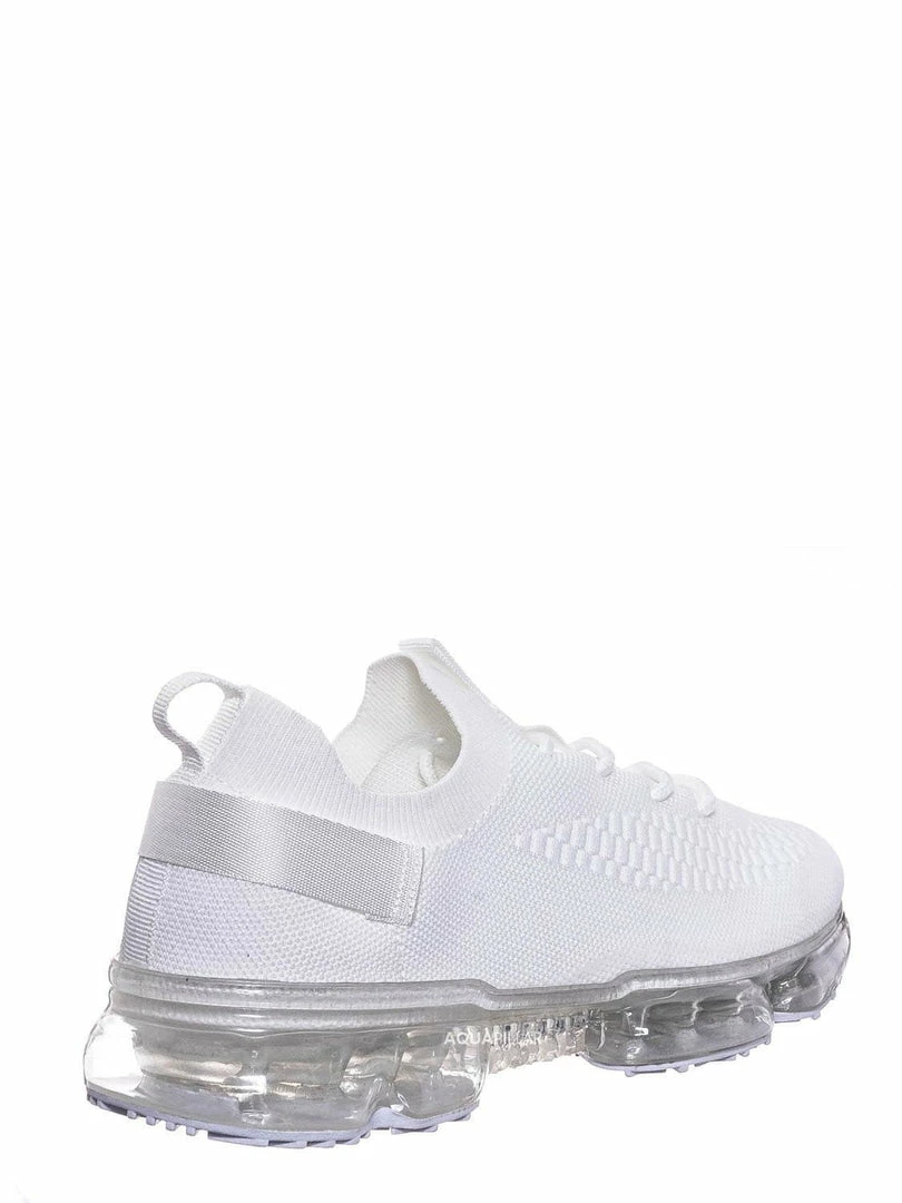 Forever Link Flow19 Stretch Elastic Mesh Sneaker - Festival Lace Up Rubber Air Bubble Cushion